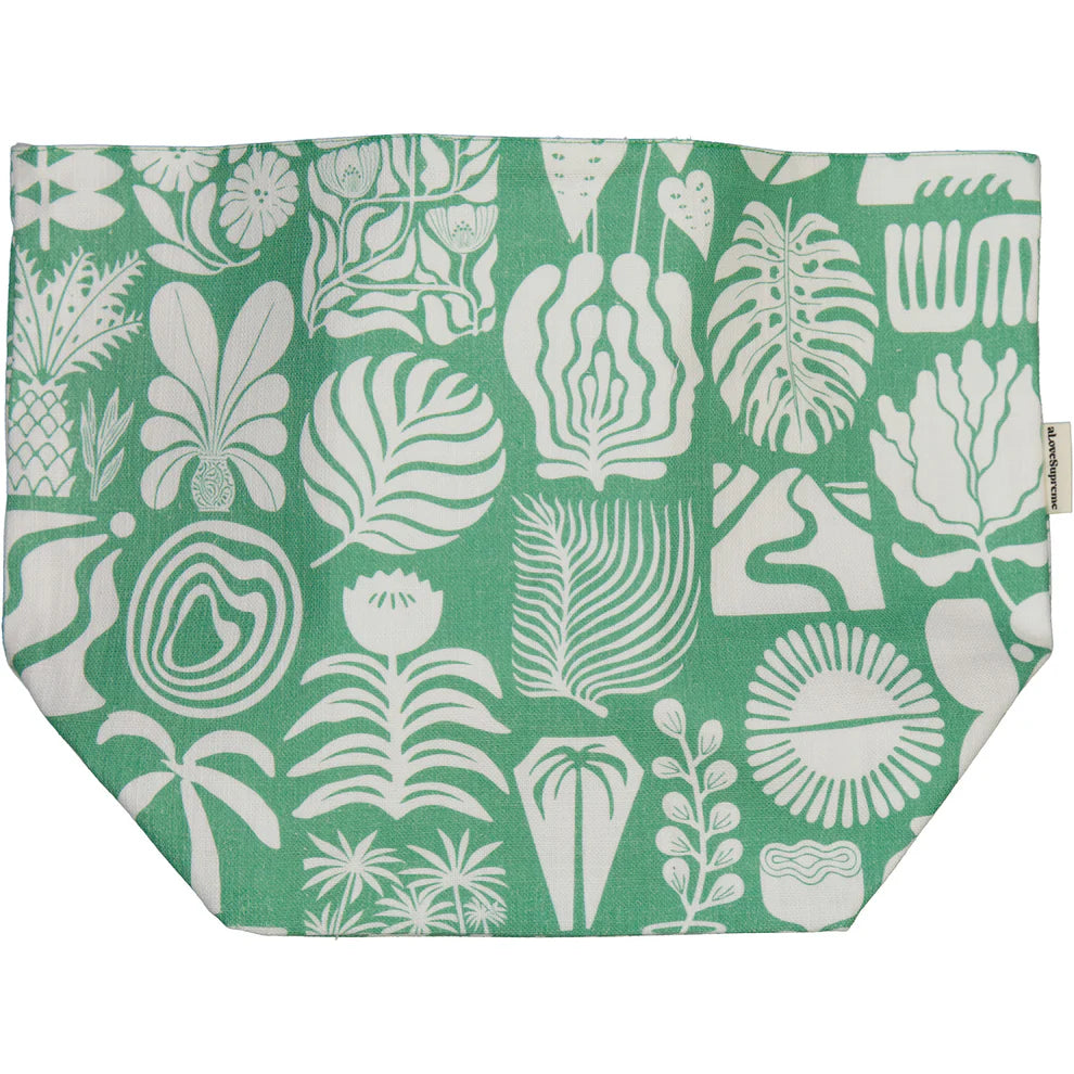 Fabric Pots (Medium) / Africa Roots (White on Green)