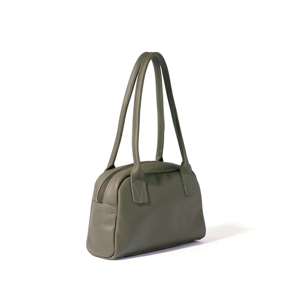 Meadow Leather Bowler Bag - Vintage Khaki