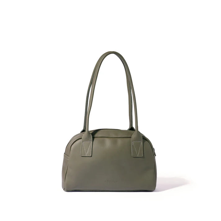 Meadow Leather Bowler Bag - Vintage Khaki