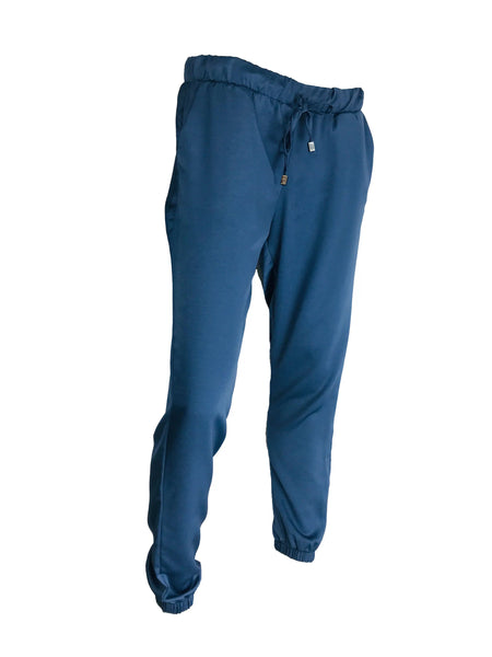 Elastic Cuff Pants – Blue
