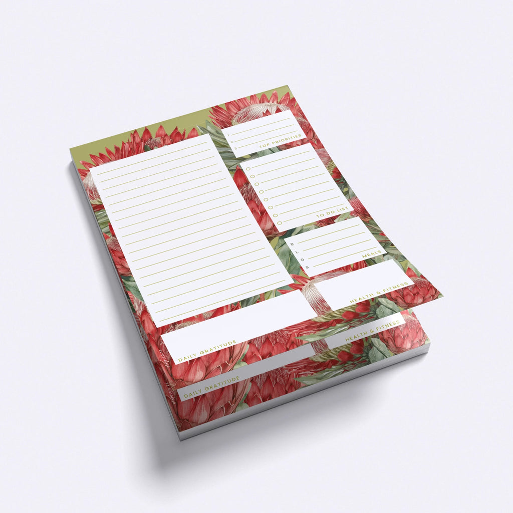 Protea Bloom A5 Daily Planner Pad
