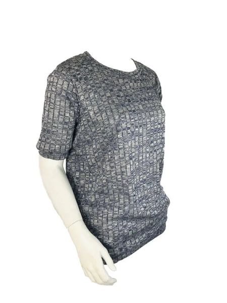 Rib Melange Top – Navy