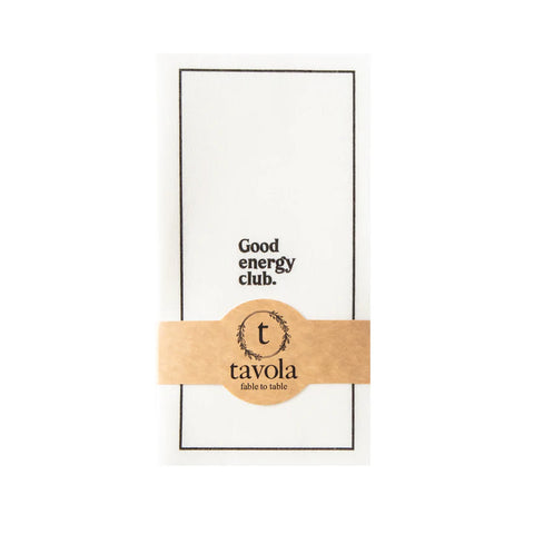 Tavola Biodegradable Slim napkins - Message: Good Energy club