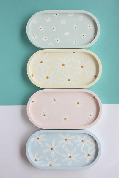 Painted oval trinket tray