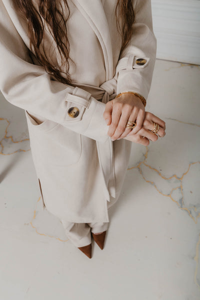 Brooklyn Ponti Trench in Stone