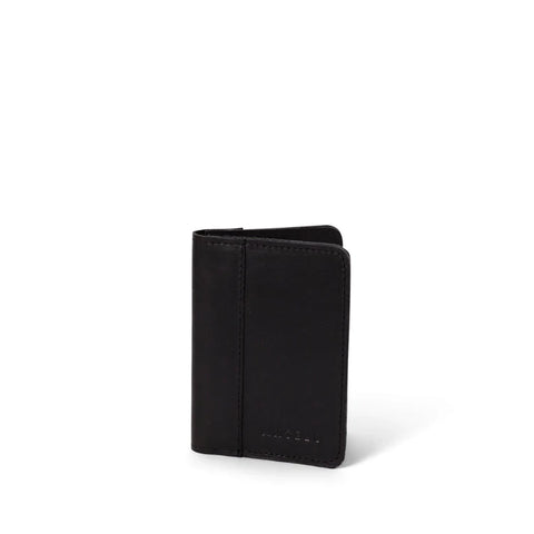 Hudson leather passport holder - Black