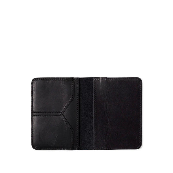 Hudson leather passport holder - Black