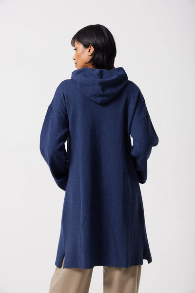 Jolie Cardi Coat in Navy Melange