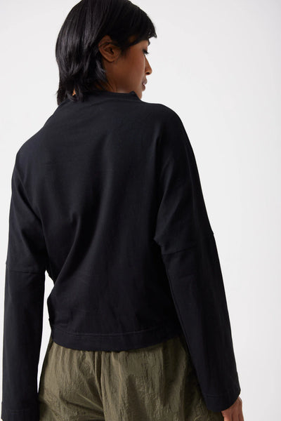 Zuri Boat Neck Top in Black