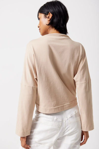Zuri Boat Neck Top in Sandstone