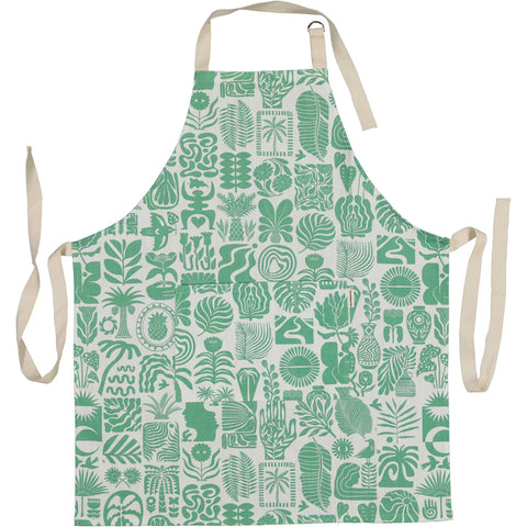 Aprons (Pocket) / Africa Roots (Green on White)