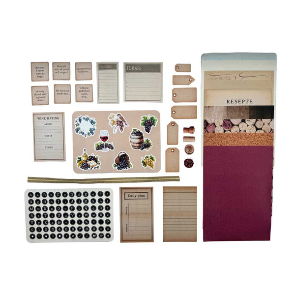 Winelands Whisper Creative Junk Journal Kit | Vintage Botanical Craft Pack