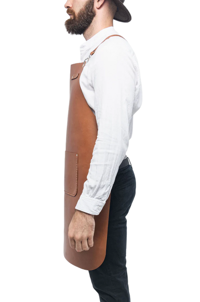 Major John Genuine Leather Apron in Toffee