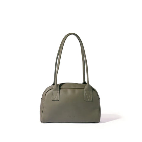 Meadow Leather Bowler Bag - Vintage Khaki
