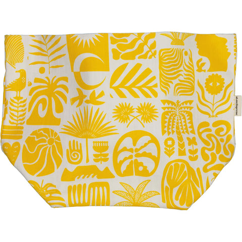 Fabric Pots (Medium) / Africa Roots (Yellow on White)