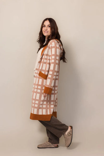 Hooded Haven Knit Coat