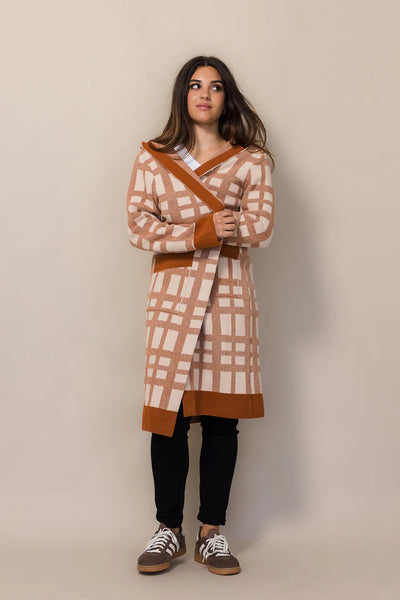 Hooded Haven Knit Coat