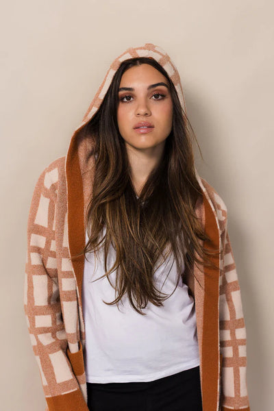 Hooded Haven Knit Coat