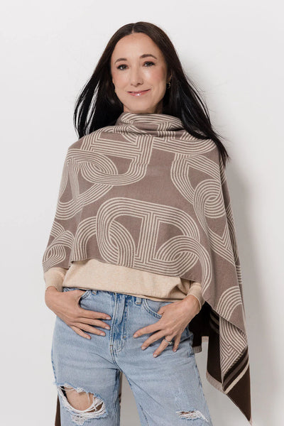 Arabesque Wrap | Taupe/Choc