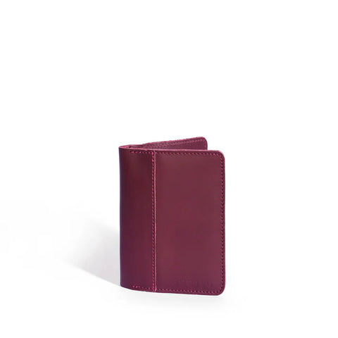 Hudson leather passport holder - Merlot