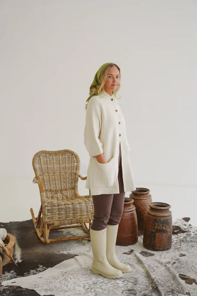 Sam Cotton Knit Jacket - Ecru