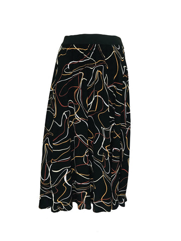 Full Elastic Skirt – Black Multi
