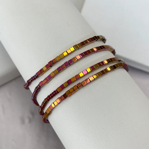Disco Bracelet Set in Rose Gold