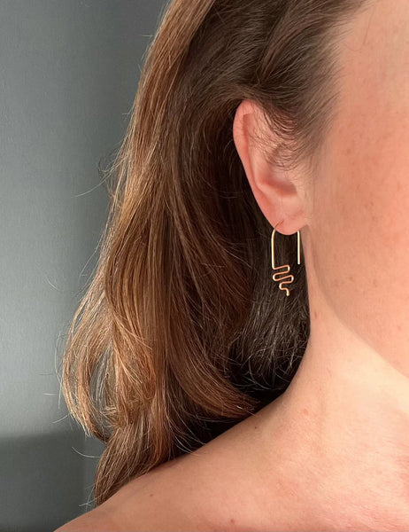 Wave Earrings in Gold