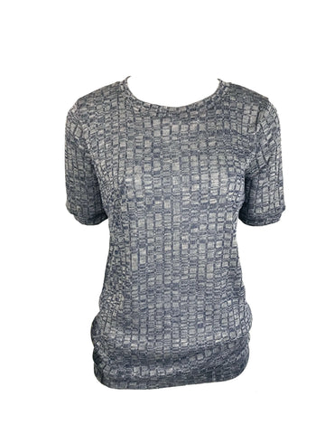 Rib Melange Top – Navy