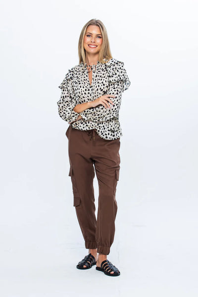 Bardot Winter Shirt - Creme & Black