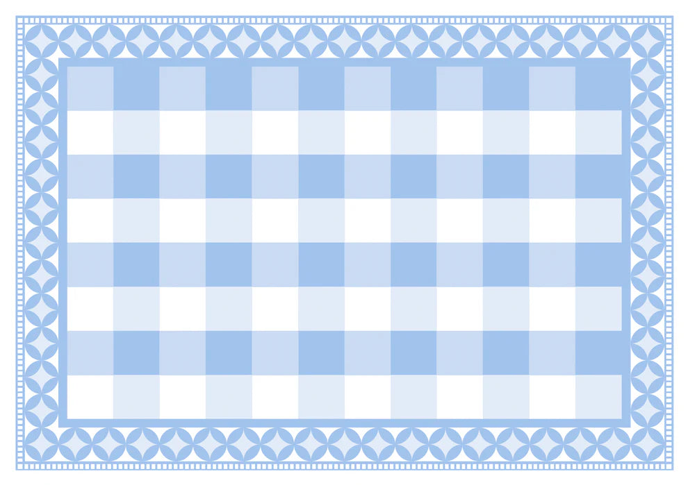 Paper Placemats - Blue Gingham