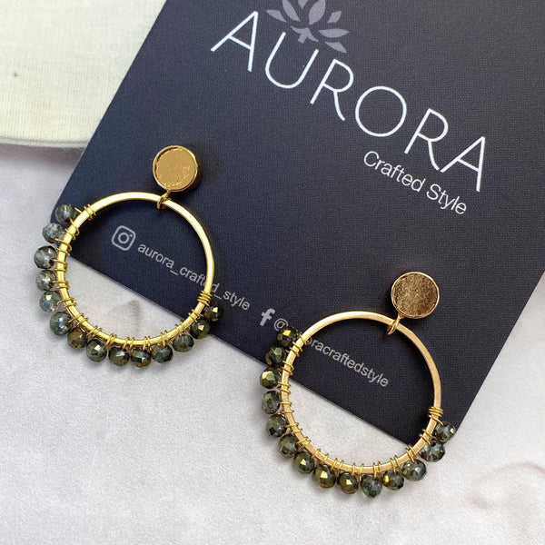 Semicircles in Smokey Quartz (Gold)