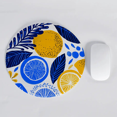 Squeeze the Day Round Mousepad