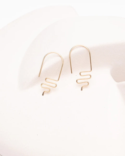 Wave Earrings in Gold