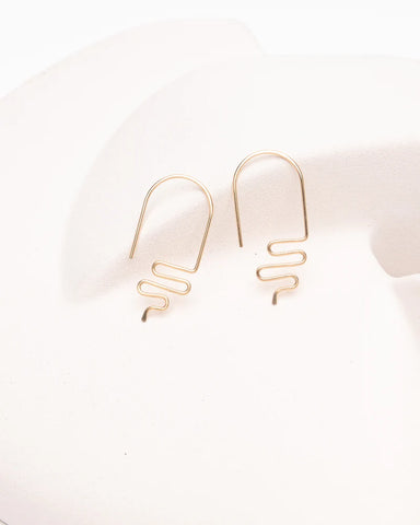 Wave Earrings in Gold