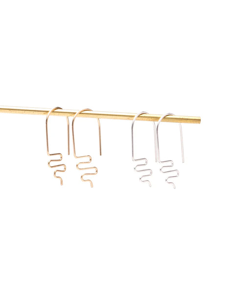 Wave Earrings in Gold