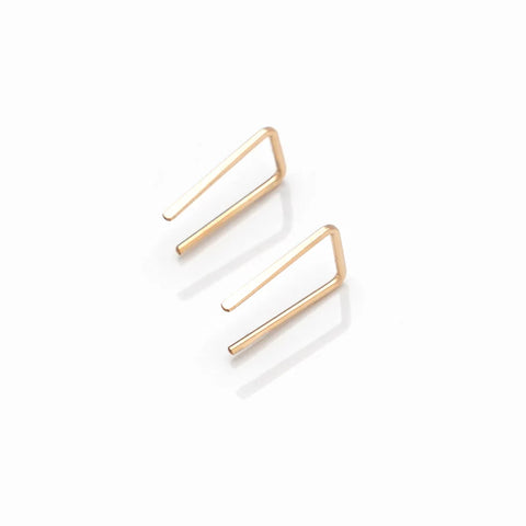 Staple Earrings - silver, gold and rose gold