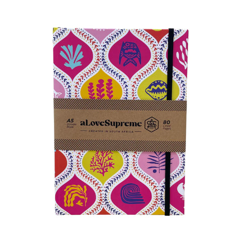 A5 Books (Lined) / Africa Deep (Hot Pink)