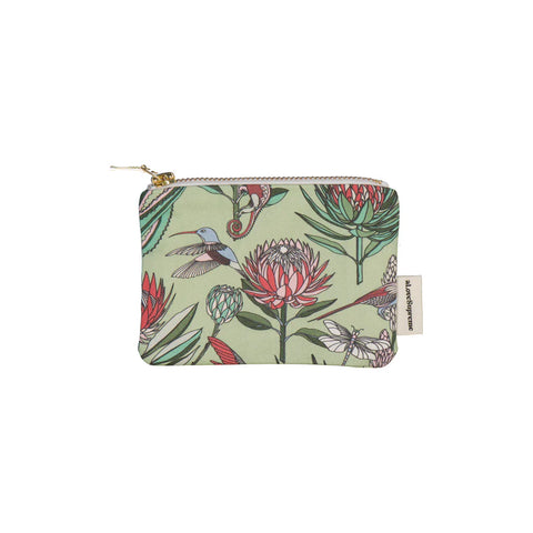 Coin Purses / Bloom (Red on Avocado)