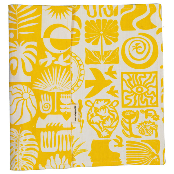 Placemats (Double Sided) / Africa Roots (Yellow on White)