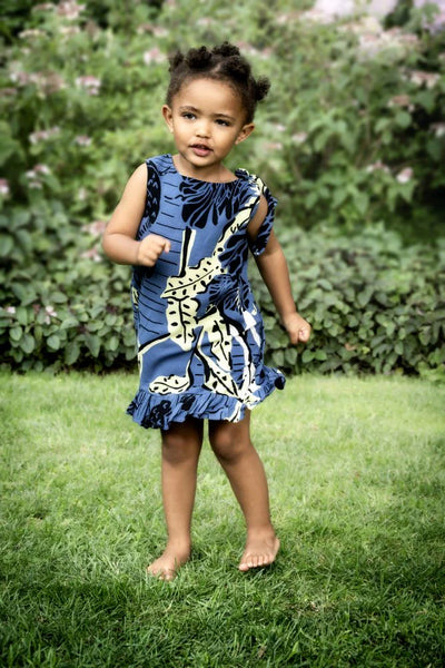 Myang Dress / Midnight Blue Flounce