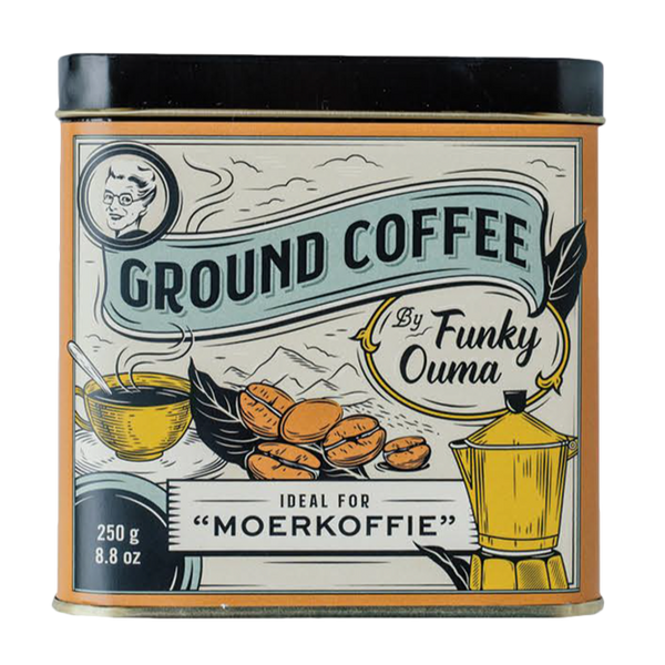 Funky Ouma Coffee in a tin