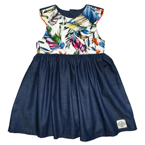 Myang Dress / Girls Denim and Tropics
