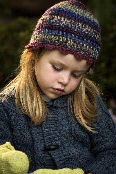 Myang Winter Beanies / Girls - Plum Stripes