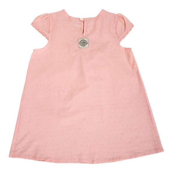 Myang Dress / Girls - Salmon with Lace