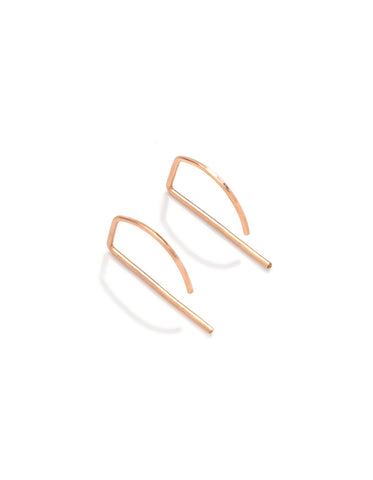 P Small Earrings - silver, gold and rose gold