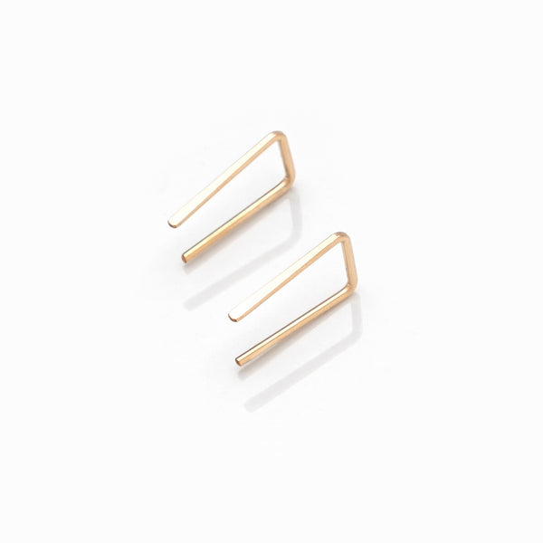 Staple Earrings - silver, gold and rose gold