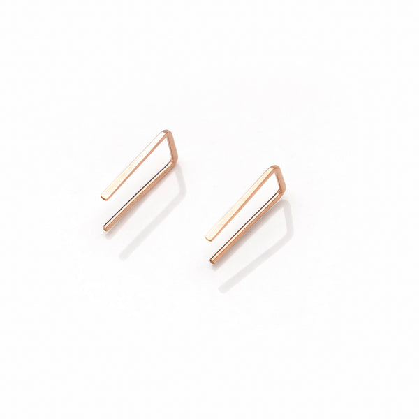 Staple Earrings - silver, gold and rose gold