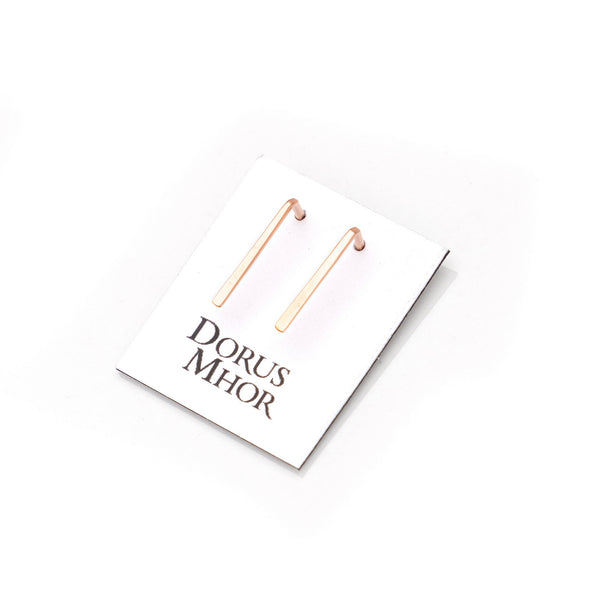 Staple Earrings - silver, gold and rose gold