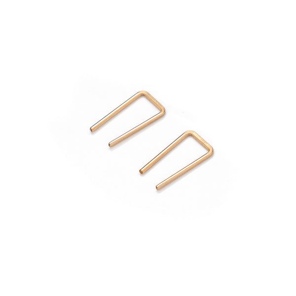 Staple Earrings - silver, gold and rose gold